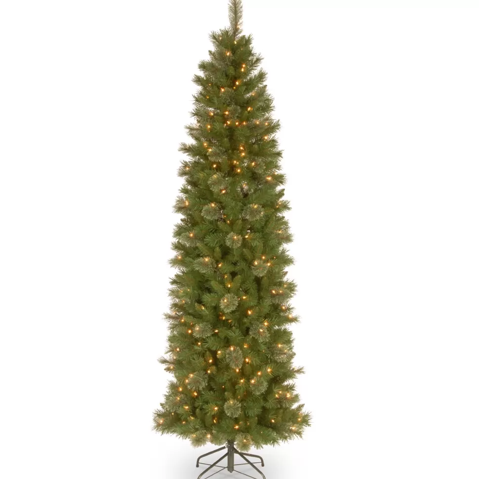 New Latitude Run Slender Green Pine Christmas Tree With 250 Lights