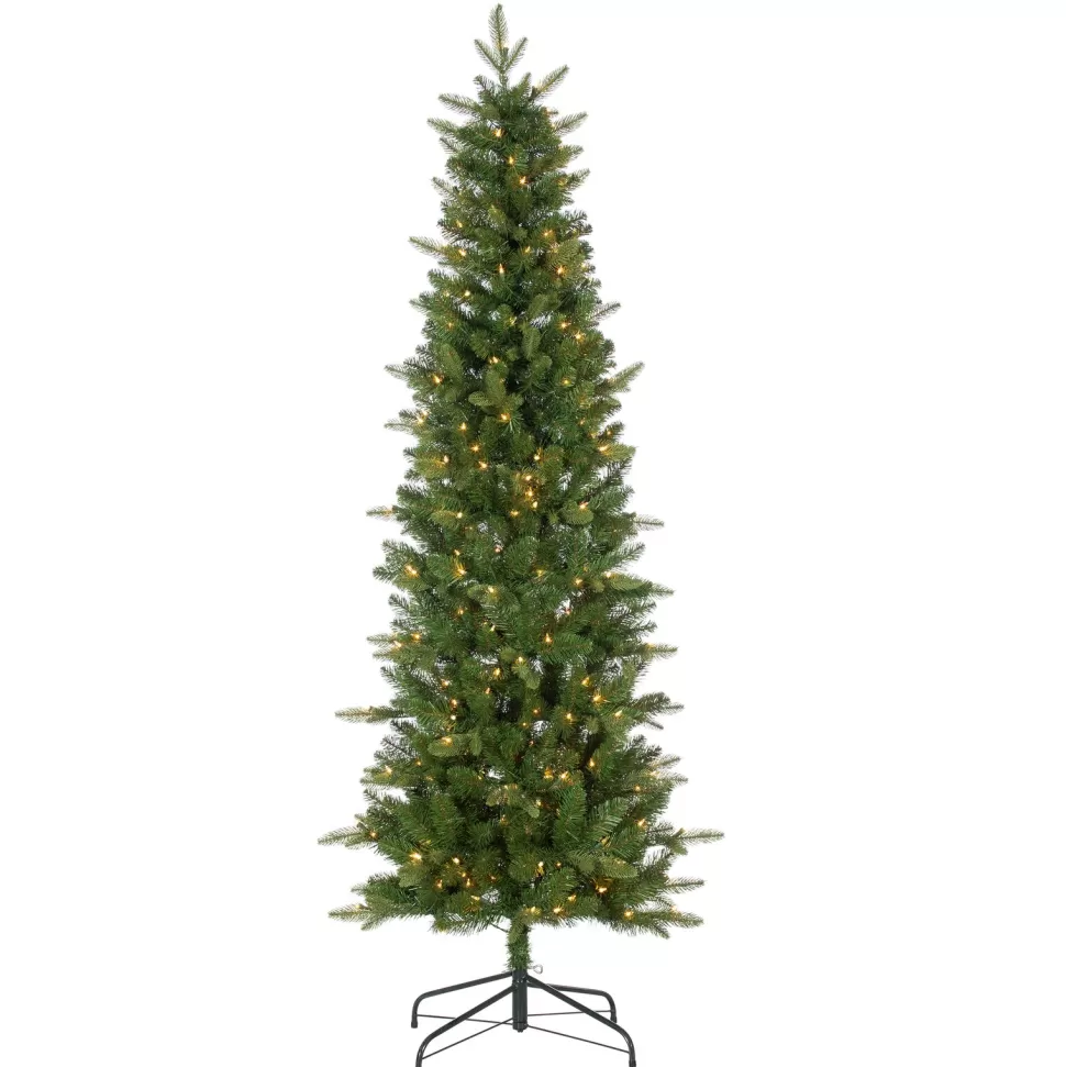 Clearance The Holiday Aisle Slender Green Spruce Cashmere Christmas Tree With Lights