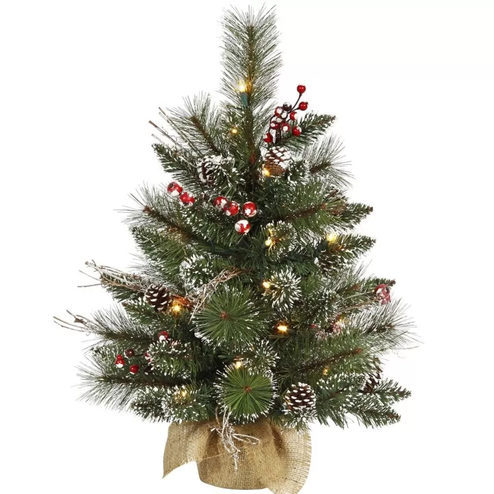 Cheap Andover Mills Snow Tipped Pine And Berry 2' Artificial Christmas Tree With 35 Clear Lights