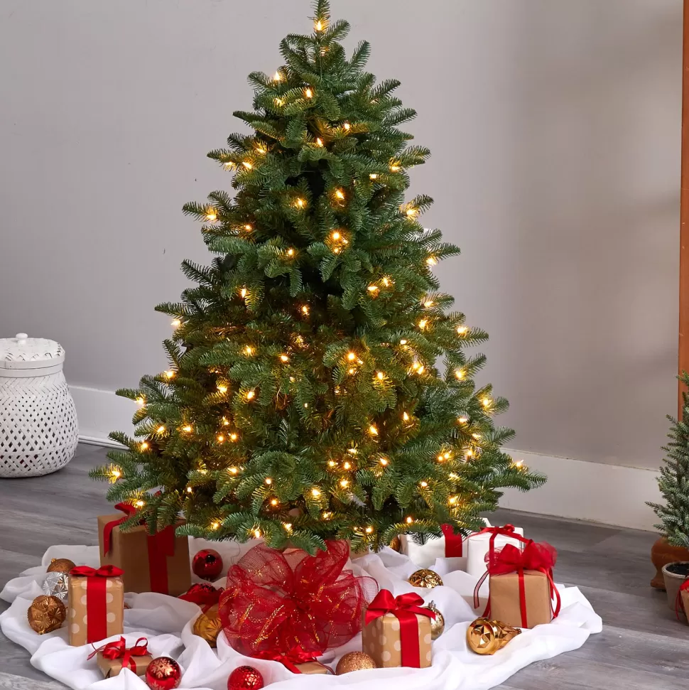 Cheap The Holiday Aisle South Carolina 5' Green Spruce Artificial Christmas Tree With 300 Clear Lights