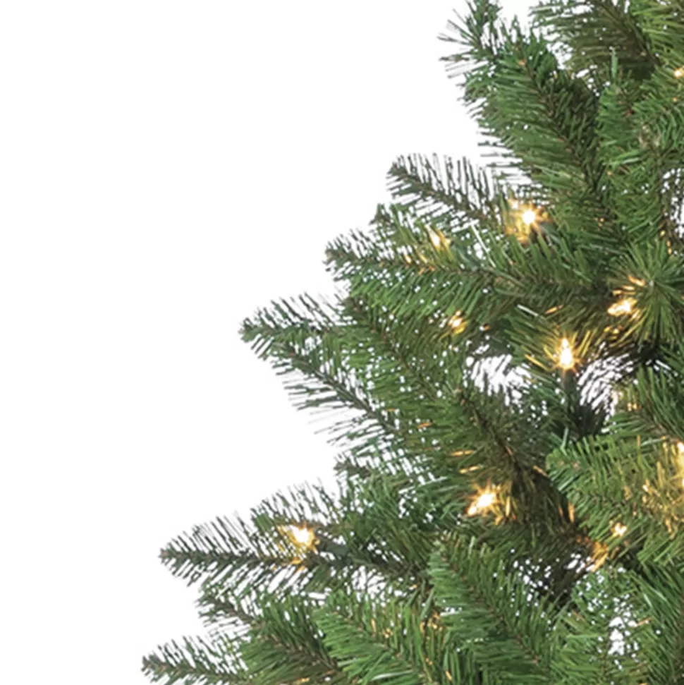 Fashion The Holiday Aisle Stone 6.5' Green Pine Artificial Christmas Tree With 700 Clear/White Lights