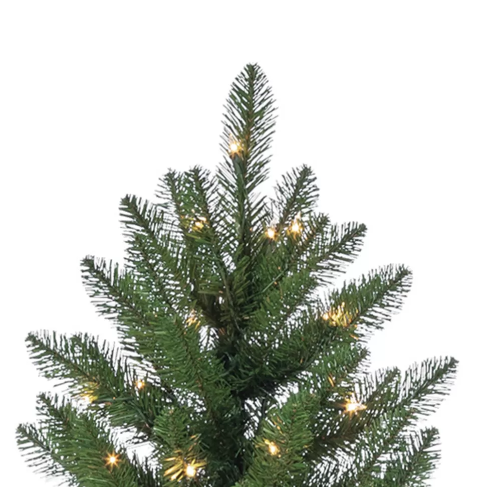 Fashion The Holiday Aisle Stone 6.5' Green Pine Artificial Christmas Tree With 700 Clear/White Lights
