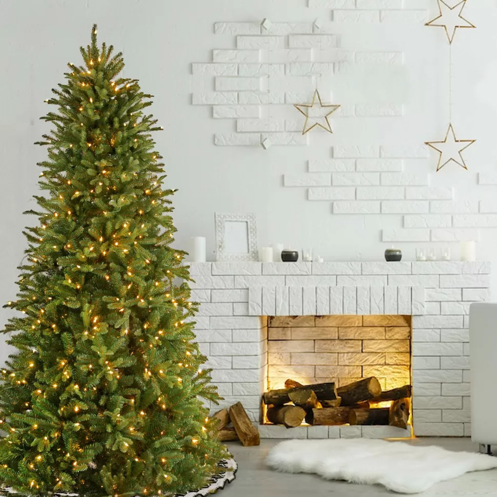 Hot Mercury Row Tiffany Fir 9 Ft Large Slim Prelit Artificial Christmas Tree