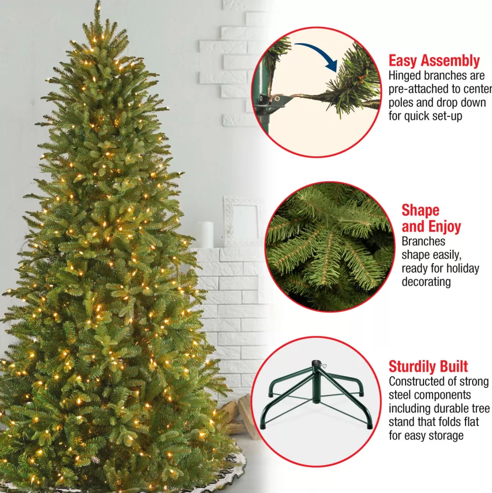 Hot Mercury Row Tiffany Fir 9 Ft Large Slim Prelit Artificial Christmas Tree