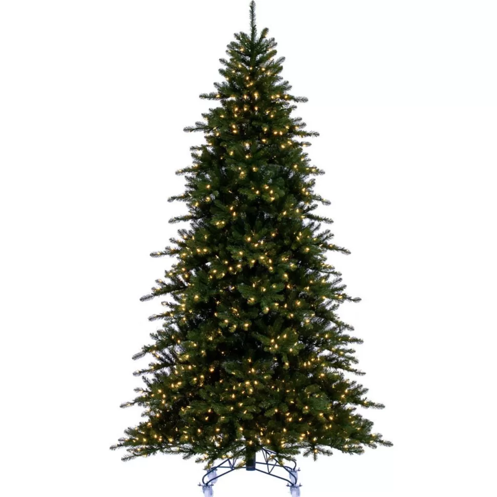 Cheap Vickerman 12' X 74" Bavarian Pine Artificial Pre-Lit Tree, Dura-Lit® Warm White Mini Lights.