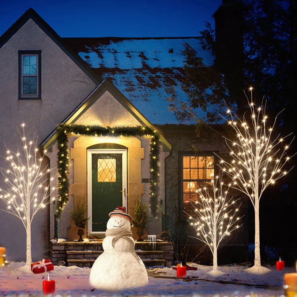 Hot The Holiday Aisle White Christmas Tree With 200 Led Lights