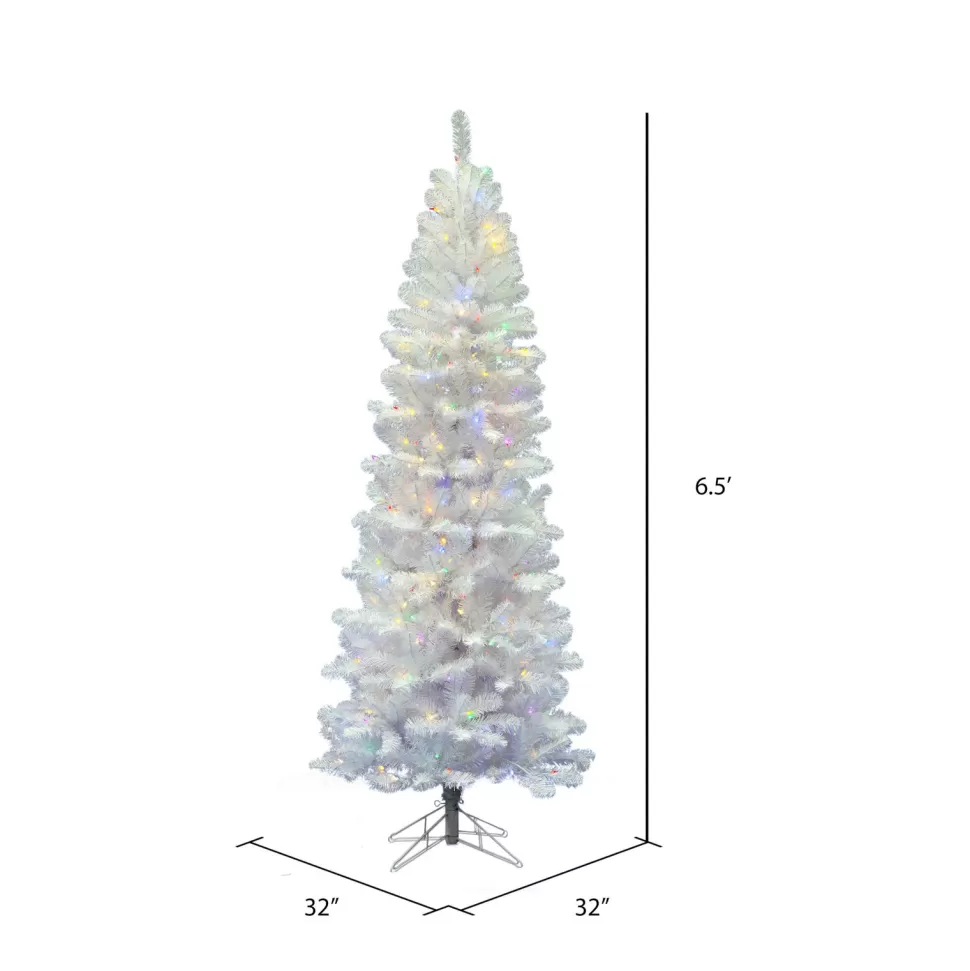 Online Vickerman White Pine Artificial Christmas Tree With Multi-Colored Mini Lights