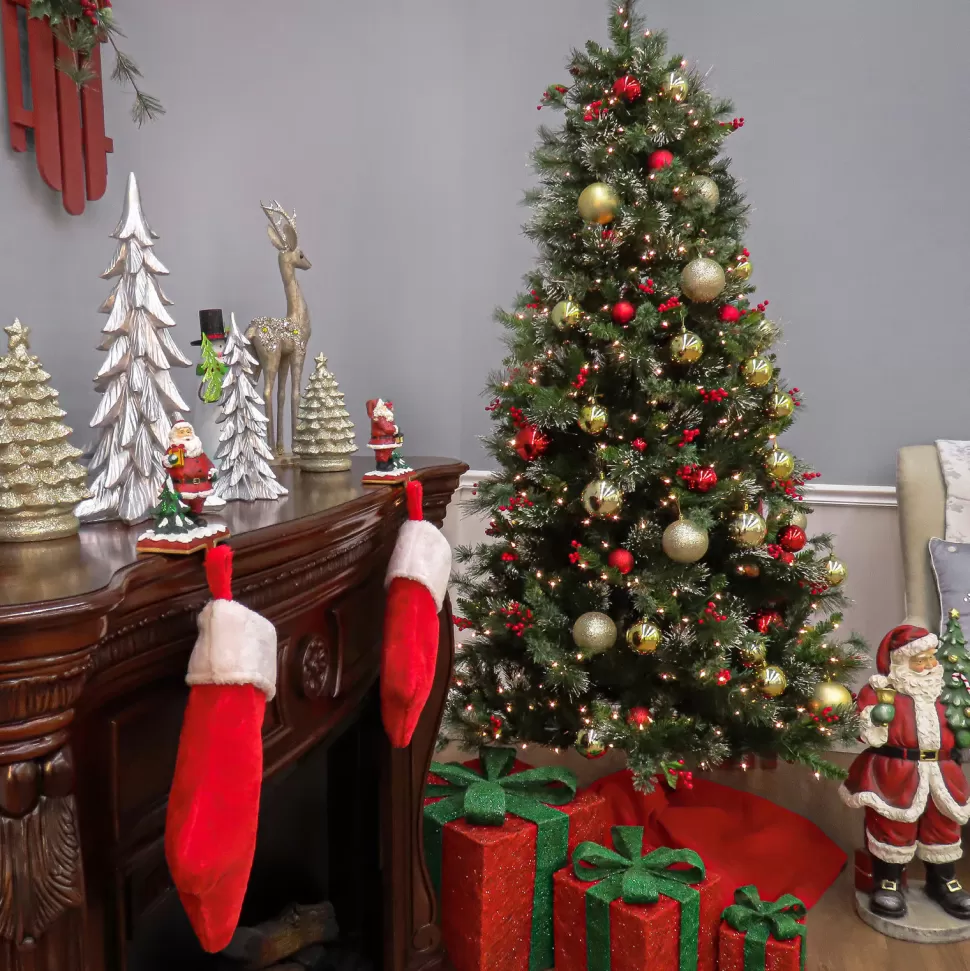 Online The Holiday Aisle Wintry Pine 6.5' Green Christmas Tree With 550 Clear/White Lights